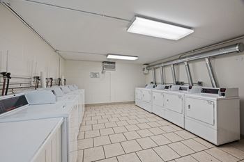 Shared laundry facility with washers and dryers